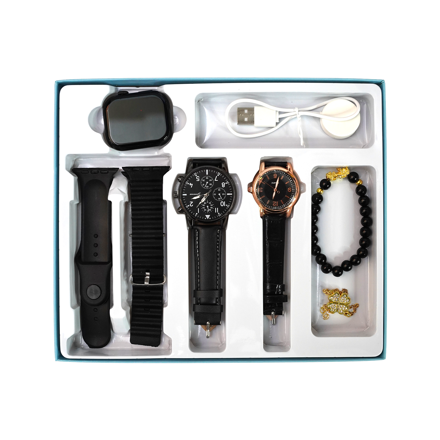 Ultra Premium Couple Watch With Series 9 Smart Watch and Jewelry