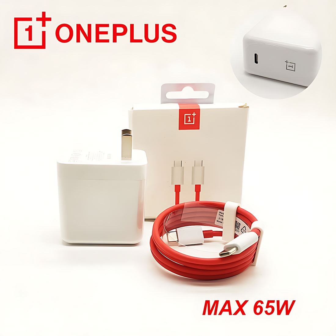 OnePlus 65W Super Fast Warp Charger (EU/US Pin) with Cable