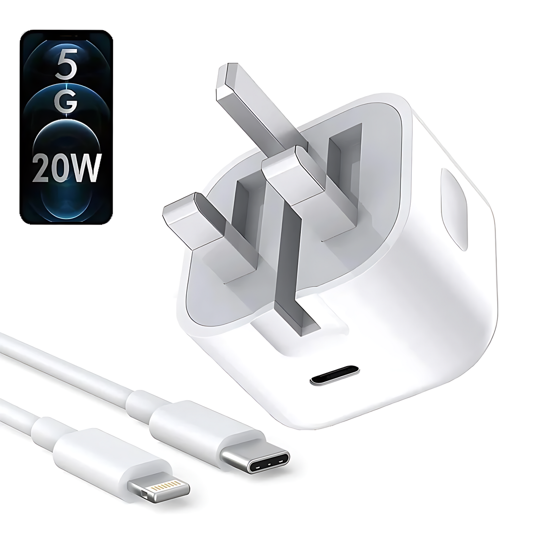 Iphone 20 w  3 pin USB-c Powerv adapter